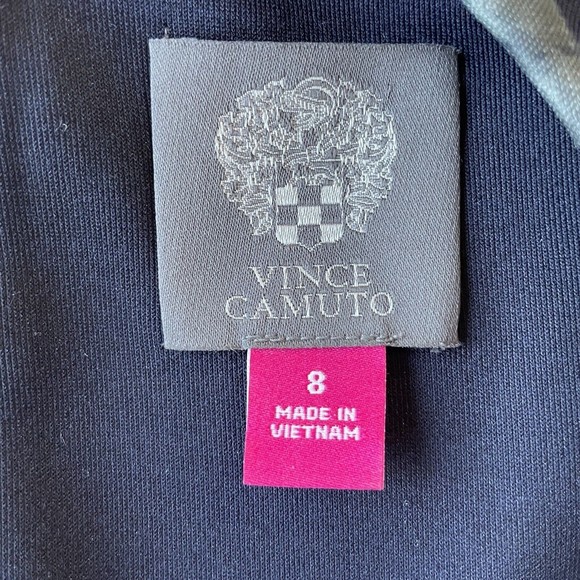 EUC Vince Camuto Womens Size 8 Navy Floral Sheath Dress - Picture 6 of 8